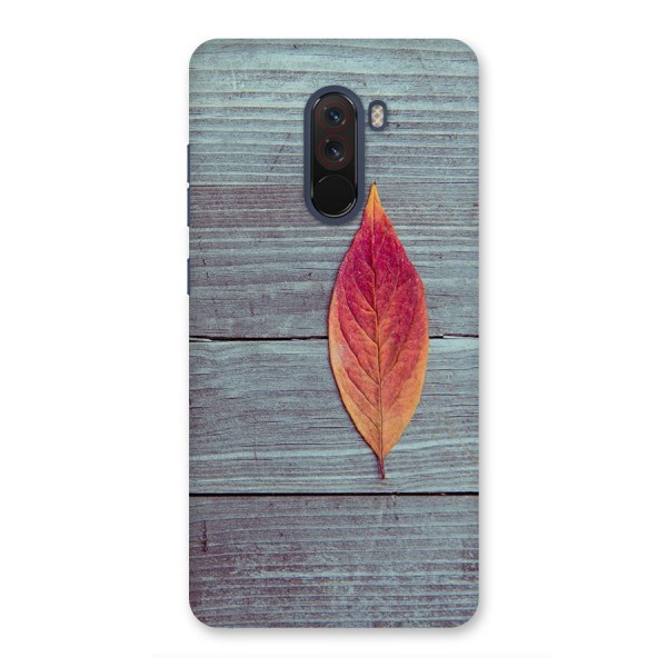 Classic Wood Leaf Back Case for Poco F1