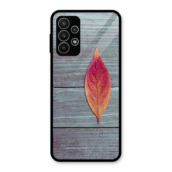 Classic Wood Leaf Glass Back Case for Galaxy A23