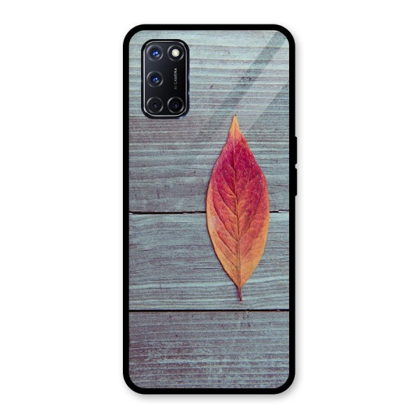 Classic Wood Leaf Glass Back Case for Oppo A52