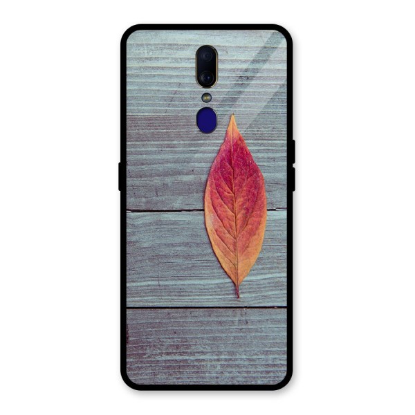 Classic Wood Leaf Glass Back Case for Oppo F11