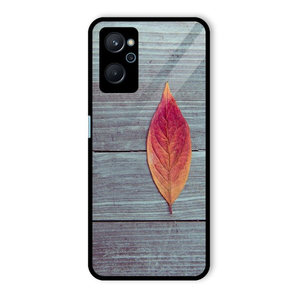 Classic Wood Leaf Glass Back Case for Realme 9i