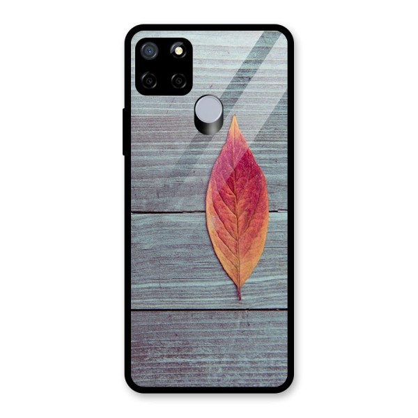 Classic Wood Leaf Glass Back Case for Realme C15