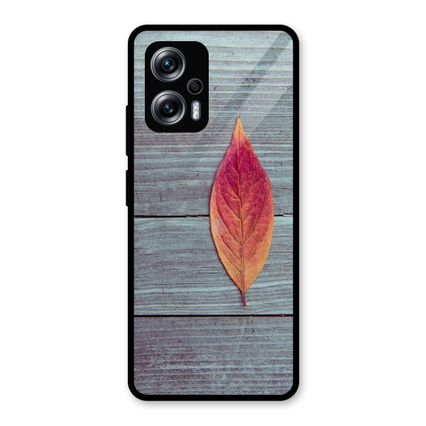 Classic Wood Leaf Glass Back Case for Redmi K50i