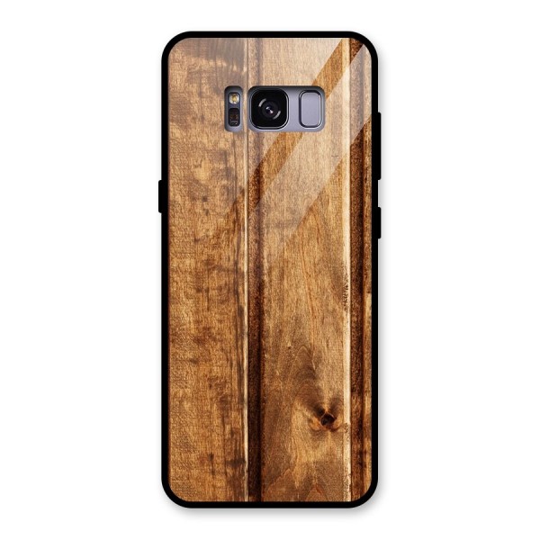 Classic Wood Print Glass Back Case for Galaxy S8