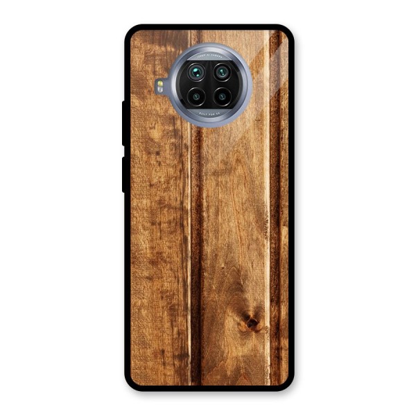 Classic Wood Print Glass Back Case for Mi 10i