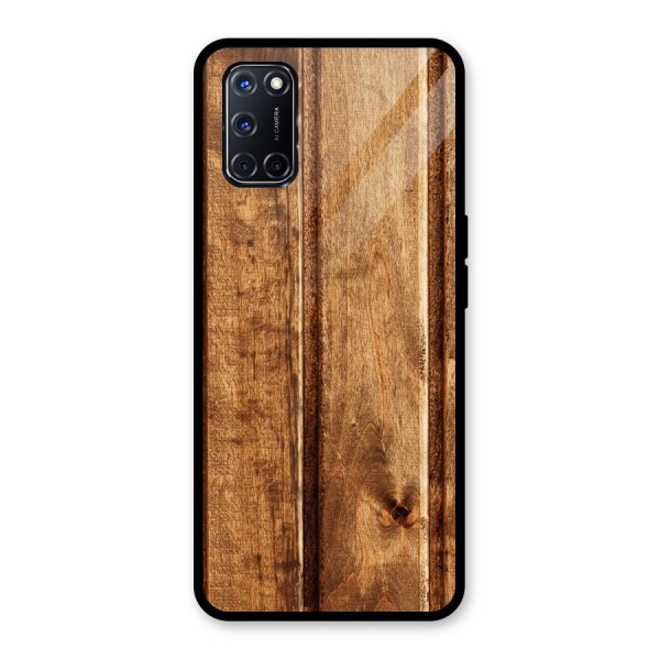 Classic Wood Print Glass Back Case for Oppo A52