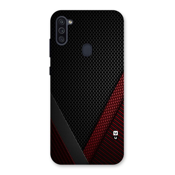 Classy Black Red Design Back Case for Galaxy M11