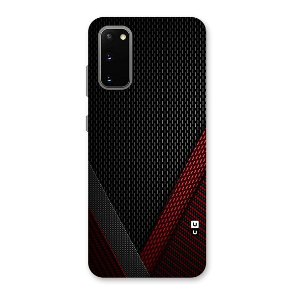 Classy Black Red Design Back Case for Galaxy S20