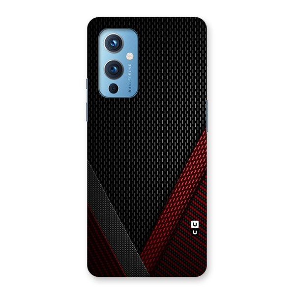 Classy Black Red Design Back Case for OnePlus 9