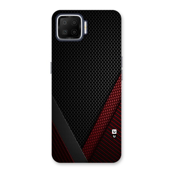 Classy Black Red Design Back Case for Oppo F17