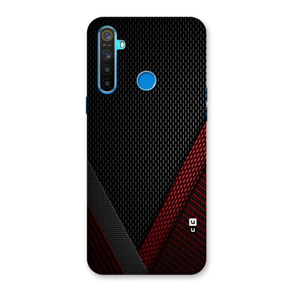 Classy Black Red Design Back Case for Realme 5