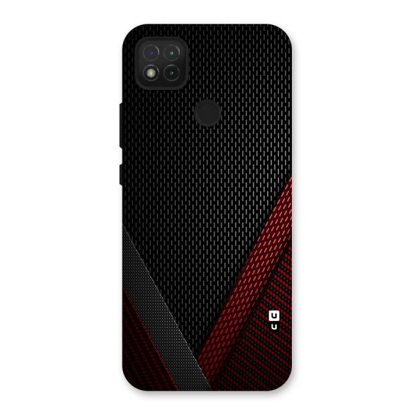 Classy Black Red Design Back Case for Redmi 9C