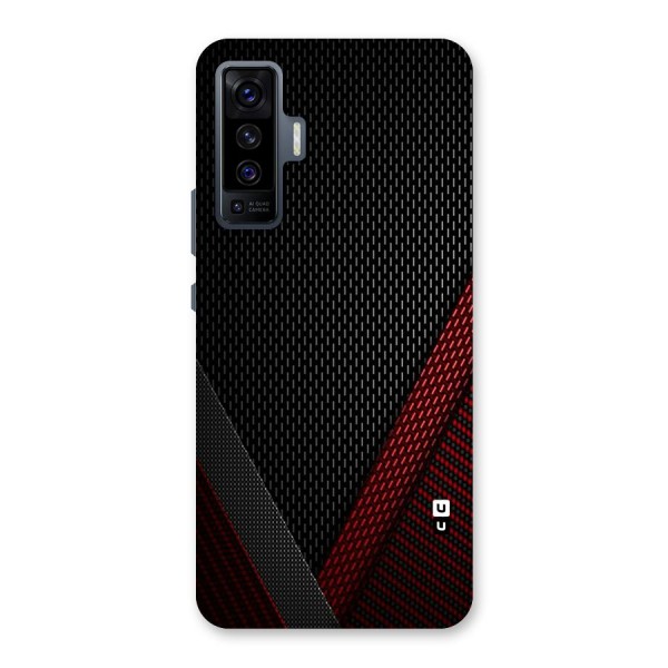 Classy Black Red Design Back Case for Vivo X50