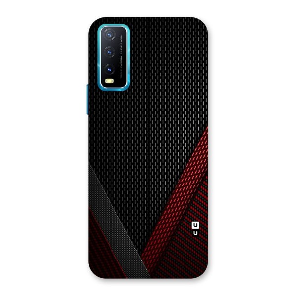 Classy Black Red Design Back Case for Vivo Y20G