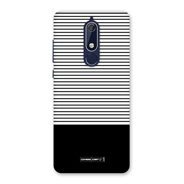 Classy Black Stripes Back Case for Nokia 5.1