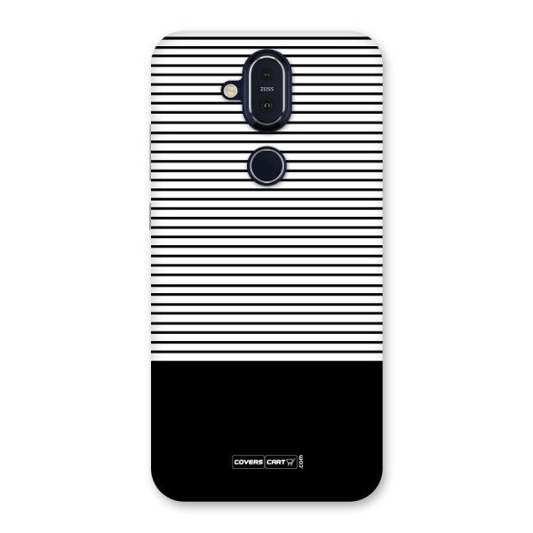 Classy Black Stripes Back Case for Nokia 8.1