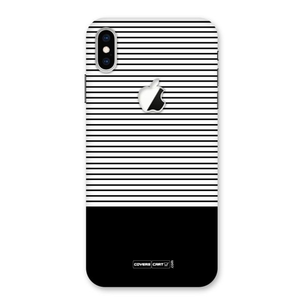 Classy Black Stripes Back Case for iPhone XS Max Apple Cut