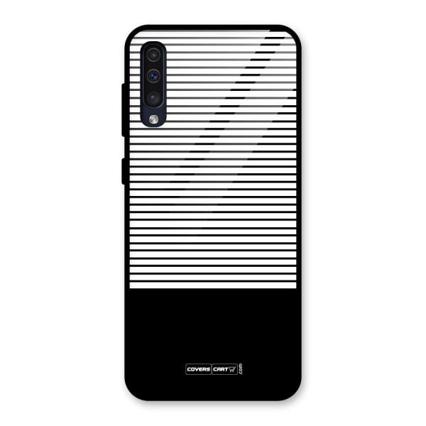 Classy Black Stripes Glass Back Case for Galaxy A50s