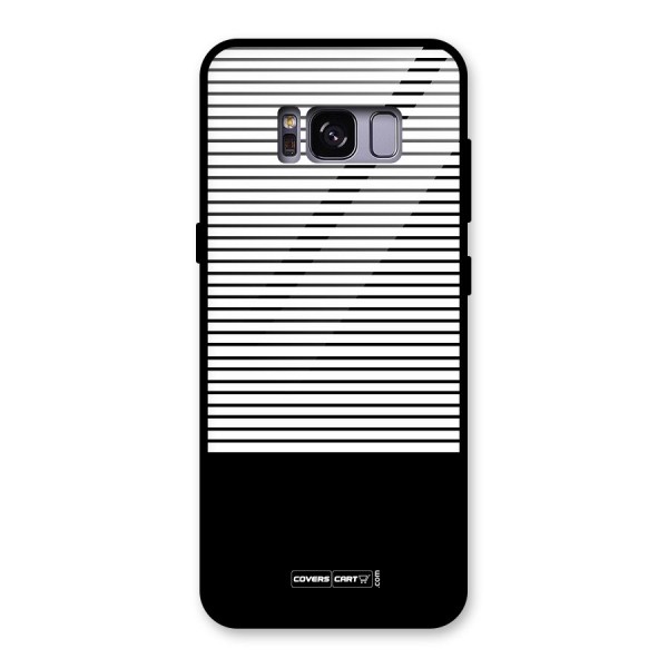 Classy Black Stripes Glass Back Case for Galaxy S8