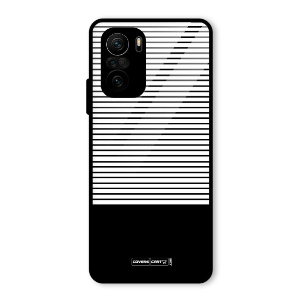 Classy Black Stripes Glass Back Case for Mi 11x