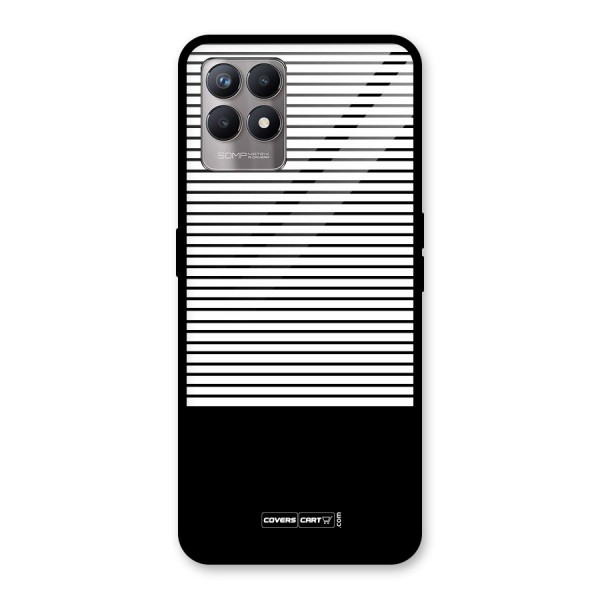 Classy Black Stripes Glass Back Case for Realme 8i