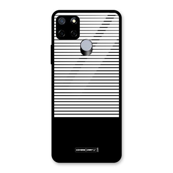 Classy Black Stripes Glass Back Case for Realme C12