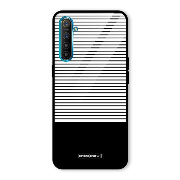 Classy Black Stripes Glass Back Case for Realme XT