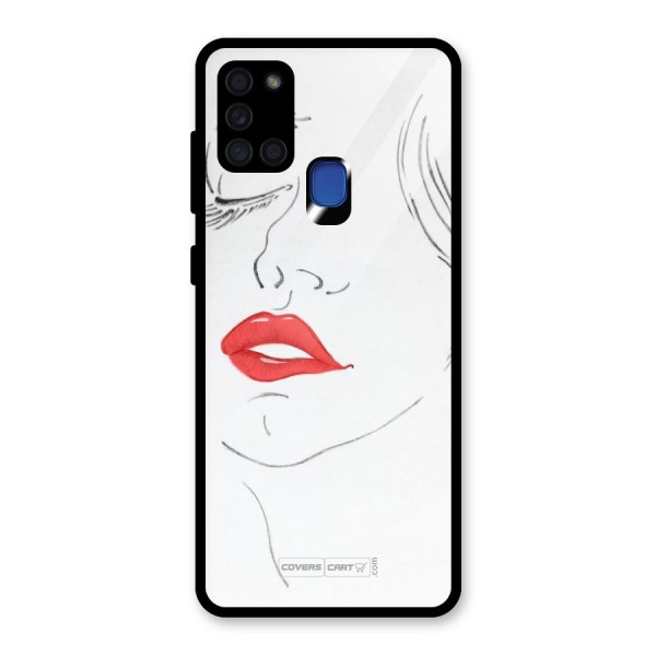 Classy Girl Glass Back Case for Galaxy A21s