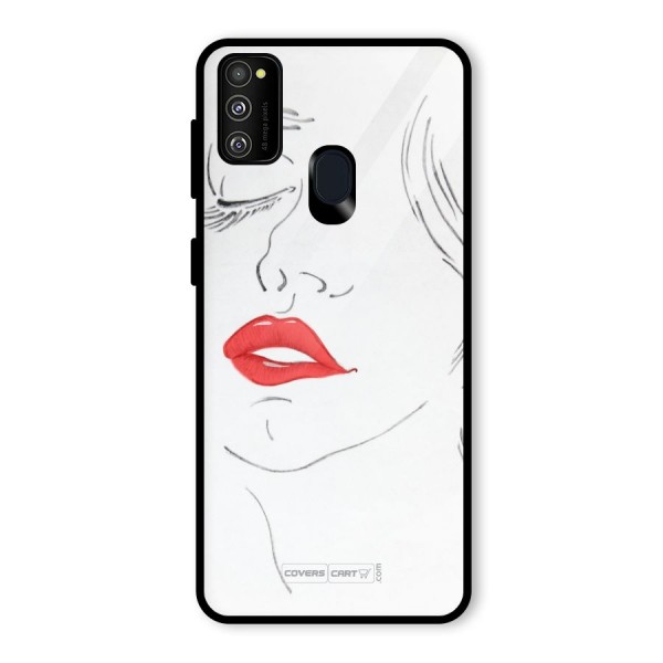 Classy Girl Glass Back Case for Galaxy M21