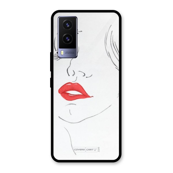 Classy Girl Glass Back Case for Vivo V21e 5G