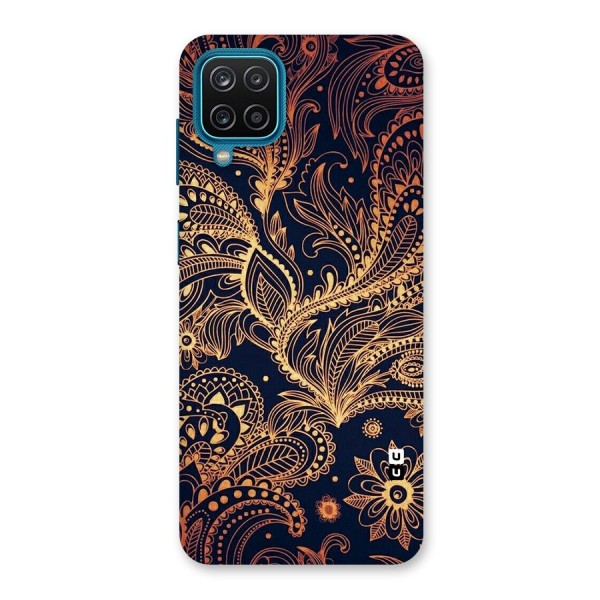 Classy Golden Leafy Design Back Case for Galaxy F12