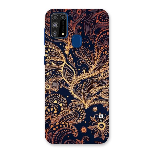 Classy Golden Leafy Design Back Case for Galaxy F41