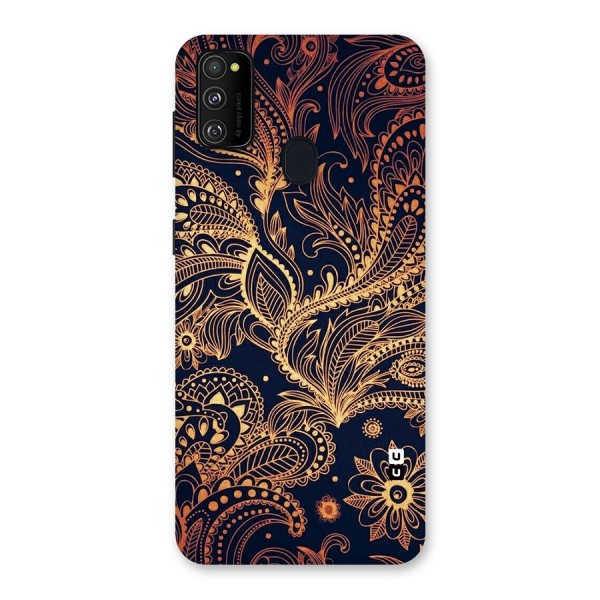 Classy Golden Leafy Design Back Case for Galaxy M21