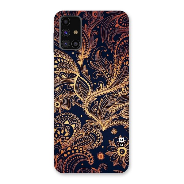 Classy Golden Leafy Design Back Case for Galaxy M31s