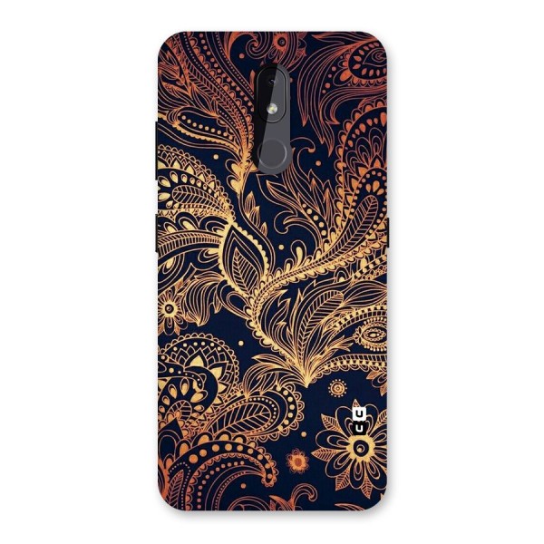 Classy Golden Leafy Design Back Case for Nokia 3.2