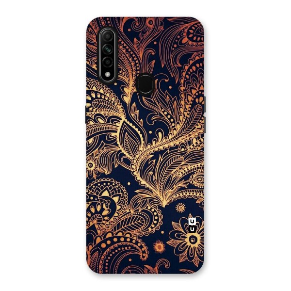 Classy Golden Leafy Design Back Case for Oppo A31