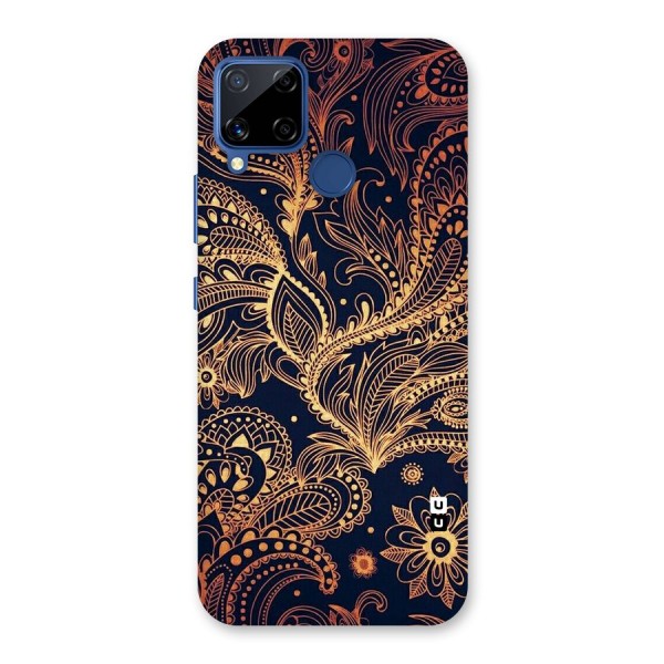 Classy Golden Leafy Design Back Case for Realme C12