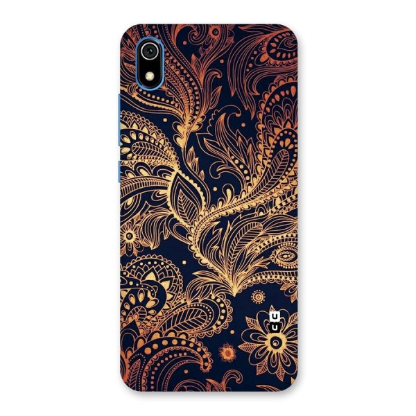 Classy Golden Leafy Design Back Case for Redmi 7A