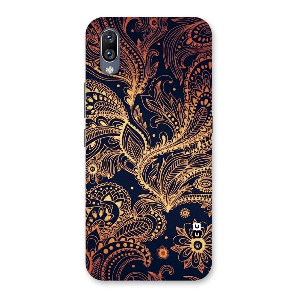 Classy Golden Leafy Design Back Case for Vivo NEX