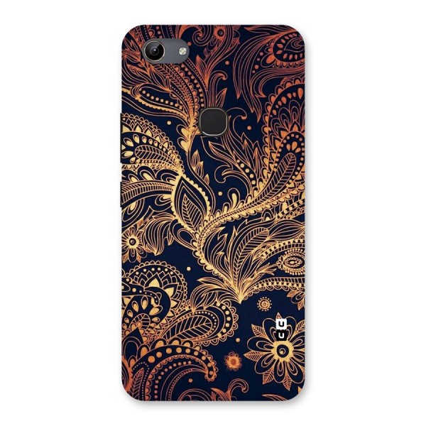 Classy Golden Leafy Design Back Case for Vivo Y81