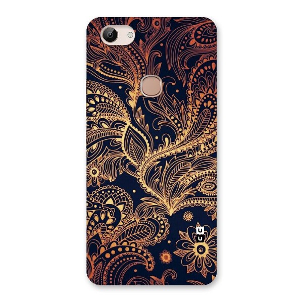 Classy Golden Leafy Design Back Case for Vivo Y83