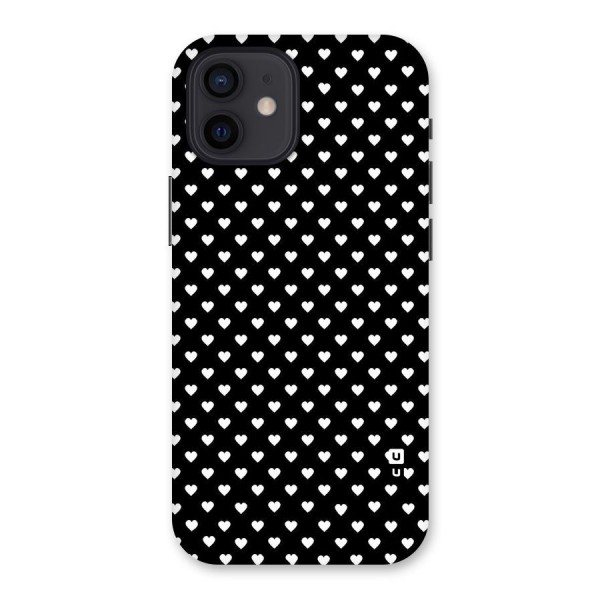 Classy Hearty Polka Back Case for iPhone 12