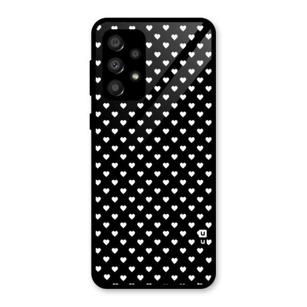 Classy Hearty Polka Glass Back Case for Galaxy A32