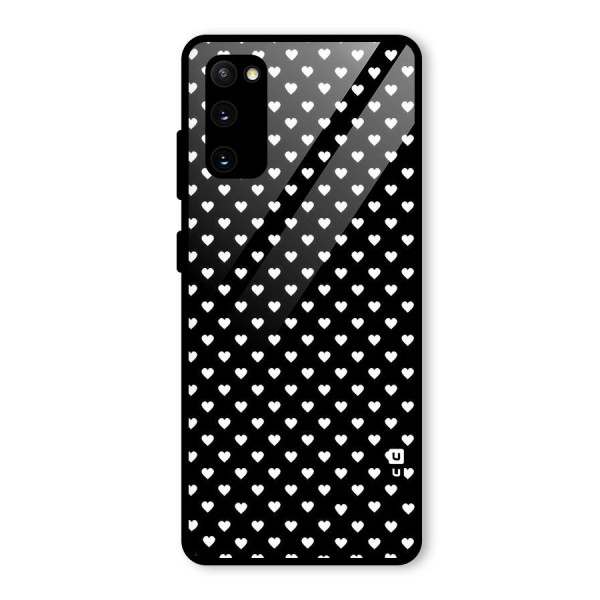 Classy Hearty Polka Glass Back Case for Galaxy S20 FE 5G
