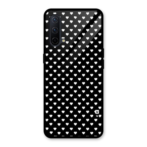 Classy Hearty Polka Glass Back Case for OnePlus Nord CE 5G