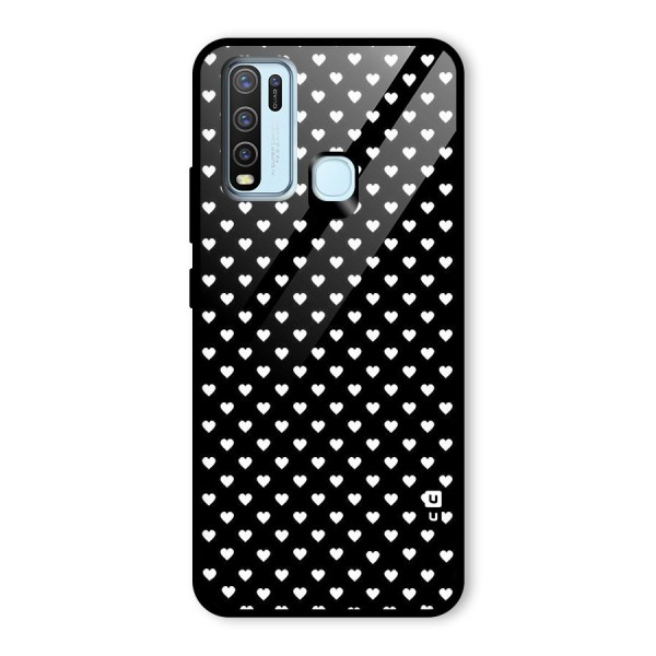 Classy Hearty Polka Glass Back Case for Vivo Y50