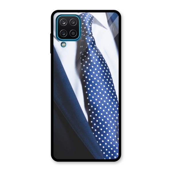 Classy Tie Glass Back Case for Galaxy A12