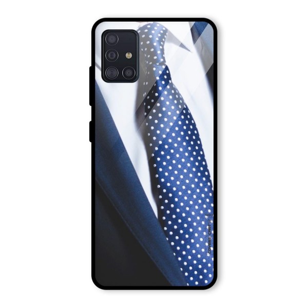 Classy Tie Glass Back Case for Galaxy A51