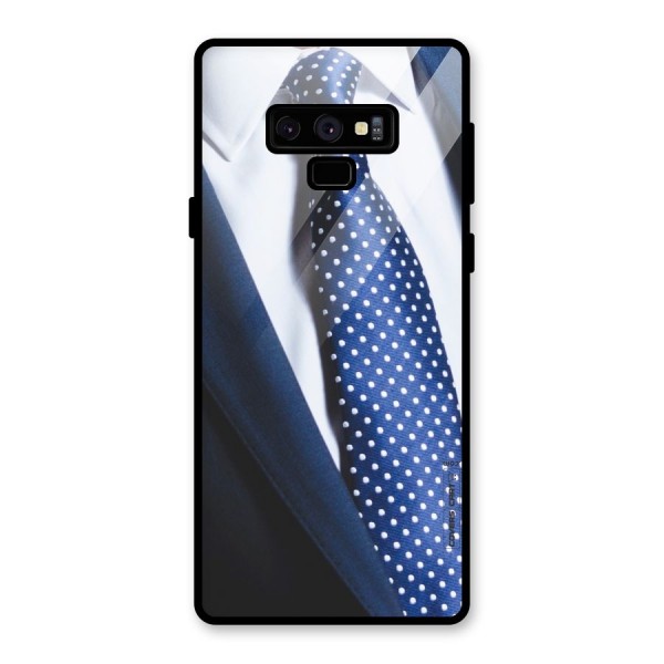 Classy Tie Glass Back Case for Galaxy Note 9