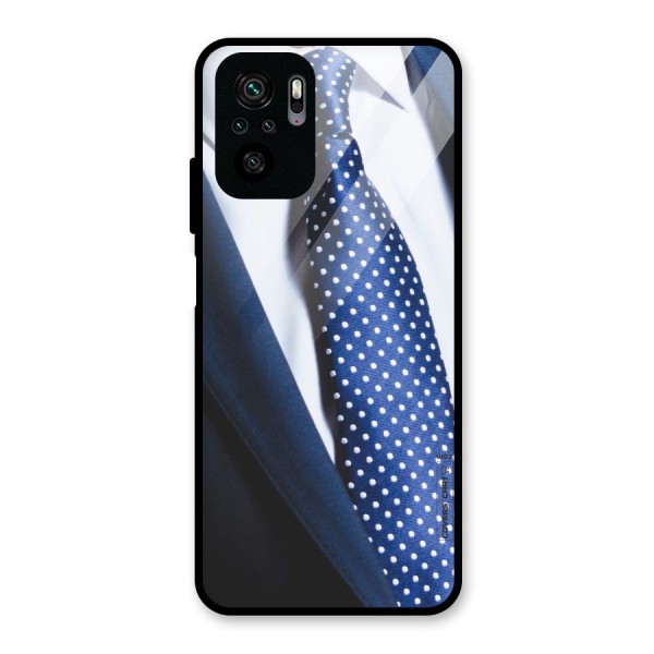 Classy Tie Glass Back Case for Redmi Note 10